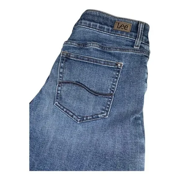 Lee Flex Motion Straight Leg Women's Classic Denim Jeans Stretch Size 12 Short - Picture 2 of 6